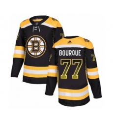 Adidas Boston Bruins #77 Ray Bourque Authentic Black Drift Fashion NHL Jersey