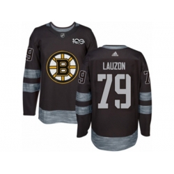 Adidas Boston Bruins #79 Jeremy Lauzon Authentic Black 1917-2017 100th Anniversary NHL Jersey