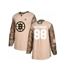 Adidas Boston Bruins #88 David Pastrnak Camo Authentic 2017 Veterans Day Stitched NHL Jersey