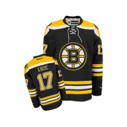 Reebok Boston Bruins #17 Milan Lucic Authentic Black Home NHL Jersey