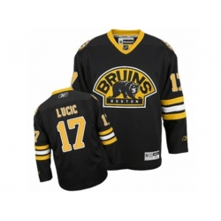 Reebok Boston Bruins #17 Milan Lucic Authentic Black Third NHL Jersey