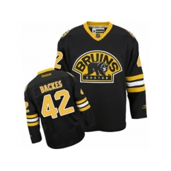 Reebok Boston Bruins #42 David Backes Authentic Black Third NHL Jersey