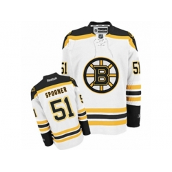 Reebok Boston Bruins #51 Ryan Spooner Authentic White Away NHL Jersey