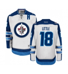 Winnipeg Jets #18 Bryan Little Authentic White Away NHL Jersey