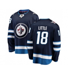 Winnipeg Jets #18 Bryan Little Fanatics Branded Navy Blue Home Breakaway NHL Jersey