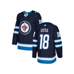 Winnipeg Jets #18 Bryan Little Navy Blue Home Authentic Stitched NHL Jersey