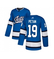 Winnipeg Jets #19 Nic Petan Premier Blue Alternate NHL Jersey