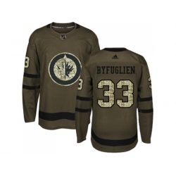 Winnipeg Jets #33 Dustin Byfuglien Green Salute to Service Stitched NHL Jersey