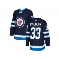 Winnipeg Jets #33 Dustin Byfuglien Navy Blue Home Authentic Stitched NHL Jersey