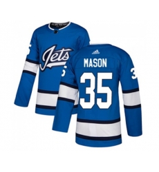 Winnipeg Jets #35 Steve Mason Premier Blue Alternate NHL Jersey