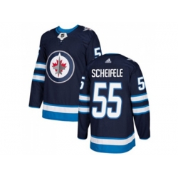 Winnipeg Jets #55 Mark Scheifele Navy Blue Home Authentic Stitched NHL Jersey