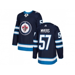 Winnipeg Jets #57 Tyler Myers Navy Blue Home Authentic Stitched NHL Jersey