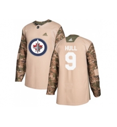 Winnipeg Jets #9 Bobby Hull Camo Authentic Veterans Day Stitched NHL Jersey