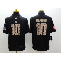 New York Giants #10 Eli Manning black Salute to Service Jerseys(Limited)