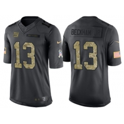 New York Giants #13 Odell Beckham Jr Stitched Black NFL Salute to Service Limited Jerseys
