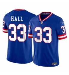 New York Giants #33 Hassan Hall Royal 2023 F.U.S.E. Throwback Limited Football Stitched Jersey