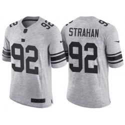 New York Giants #92 Michael Strahan 2016 Gridiron Gray II NFL Limited Jersey