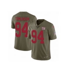 New York Giants #94 Dalvin Tomlinson Limited Olive 2017 Salute to Service NFL Jersey