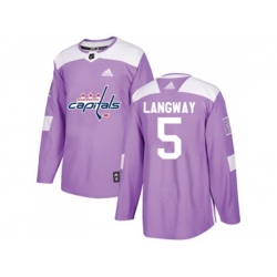 Washington Capitals #5 Rod Langway Purple Authentic Fights Cancer Stitched NHL Jersey Washington Capitals #5 Rod Langway Purple Authentic Fights Cancer Stitched NHL Jersey
