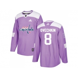 Washington Capitals #8 Alex Ovechkin Purple Authentic Fights Cancer Stitched NHL Jersey Washington Capitals #8 Alex Ovechkin Purple Authentic Fights Cancer Stitched NHL Jersey
