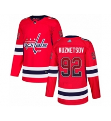 Washington Capitals #92 Evgeny Kuznetsov Authentic Red Drift Fashion NHL Jersey