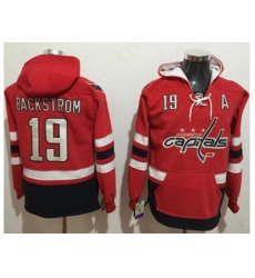 Washington Capitals #19 Nicklas Backstrom Red Name & Number Pullover NHL Hoodie