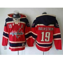 Washington Capitals #19 Nicklas Backstrom Red-black [pullover hooded sweatshirt][patch A]