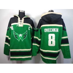 Washington Capitals #8 Alex Ovechkin Green [pullover hooded sweatshirt patch c]