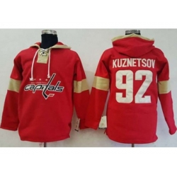 Washington Capitals #92 Evgeny Kuznetsov Red Pullover Hoodie Stitched NHL Jersey Washington Capitals #92 Evgeny Kuznetsov Red Pullover Hoodie Stitched NHL Jersey