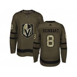 Vegas Golden Knights #8 Griffin Reinhart Authentic Green Salute to Service NHL Jersey Vegas Golden Knights #8 Griffin Reinhart Authentic Green Salute to Service NHL Jersey