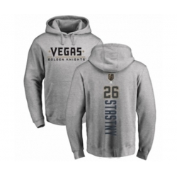 Vegas Golden Knights #26 Paul Stastny Gray Backer Pullover Hoodie