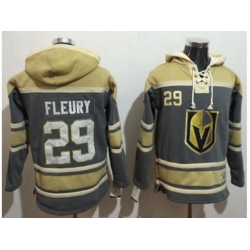 Vegas Golden Knights #29 Marc-Andre Fleury Grey Sawyer Hooded NHL Sweatshirt