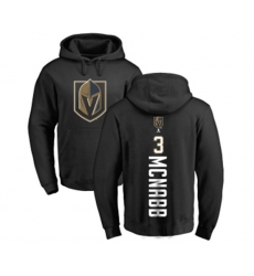 Vegas Golden Knights #3 Brayden McNabb Black Backer Pullover Hoodie