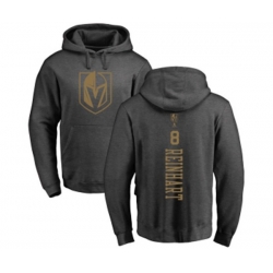 Vegas Golden Knights #8 Griffin Reinhart Charcoal One Color Backer Pullover Hoodie