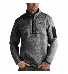 Vegas Golden Knights Antigua Fortune Quarter-Zip Pullover Jacket Charcoal