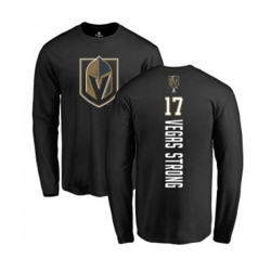 Vegas Golden Knights #17 Vegas Strong Black Backer Long Sleeve T-Shirt