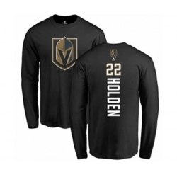 Vegas Golden Knights #22 Nick Holden Black Backer Long Sleeve T-Shirt