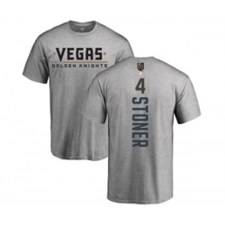 Vegas Golden Knights #4 Clayton Stoner Gray Backer T-Shirt