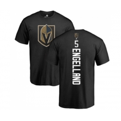 Vegas Golden Knights #5 Deryk Engelland Black Backer T-Shirt
