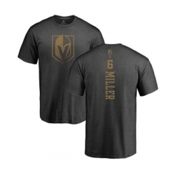 Vegas Golden Knights #6 Colin Miller Charcoal One Color Backer T-Shirt
