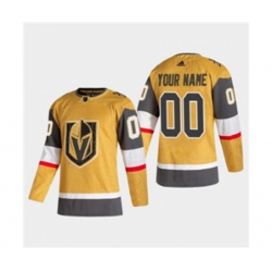 Vegas Golden Knights Custom 2020-21 Authentic Player Alternate Stitched Hockey Jersey Gold