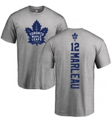 Toronto Maple Leafs #12 Patrick Marleau Ash Backer T-Shirt