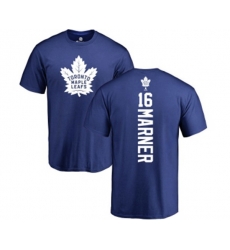 Toronto Maple Leafs #16 Mitchell Marner Royal Blue Backer T-Shirt