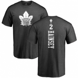 Toronto Maple Leafs #2 Ron Hainsey Charcoal One Color Backer T-Shirt Toronto Maple Leafs #2 Ron Hainsey Charcoal One Color Backer T-Shirt