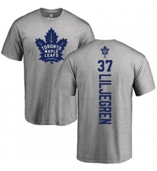 Toronto Maple Leafs #37 Timothy Liljegren Ash Backer T-Shirt