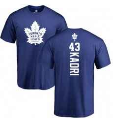 Toronto Maple Leafs #43 Nazem Kadri Royal Blue Backer T-Shirt