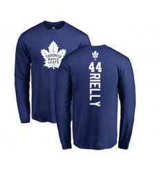 Toronto Maple Leafs #44 Morgan Rielly Royal Blue Backer Long Sleeve T-Shirt