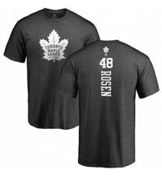 Toronto Maple Leafs #48 Calle Rosen Charcoal One Color Backer T-Shirt