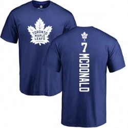 Toronto Maple Leafs #7 Lanny McDonald Royal Blue Backer T-Shirt Toronto Maple Leafs #7 Lanny McDonald Royal Blue Backer T-Shirt