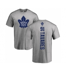 Toronto Maple Leafs #91 John Tavares Ash Backer T-Shirt